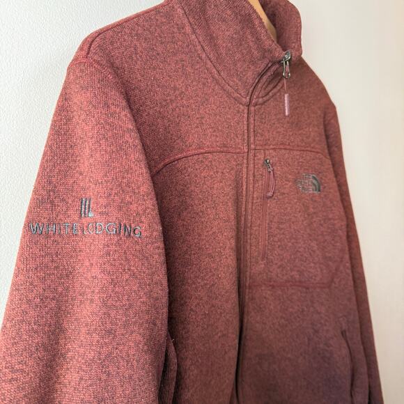 The North Face Men's Gordon Lyons Fleece Jacket Rust Red Size Medium - Picture 4 of 7
